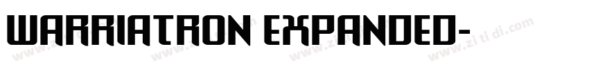 warriatron expanded字体转换
